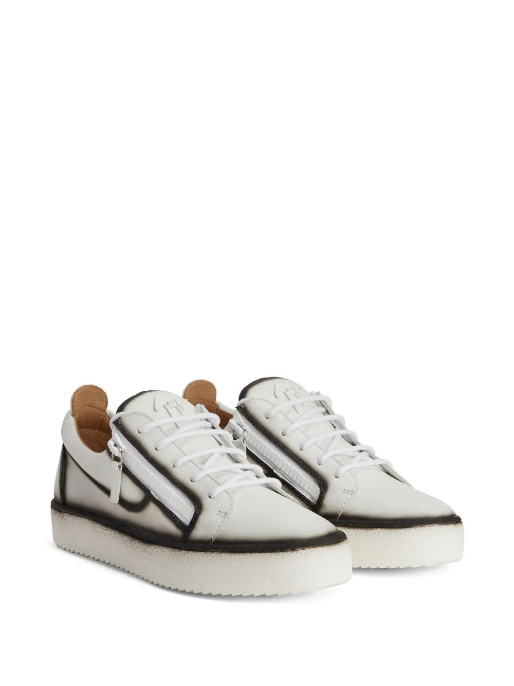 Giuseppe Zanotti Frankie Seam-Detail Double-Zip Low-Top Sneakers
