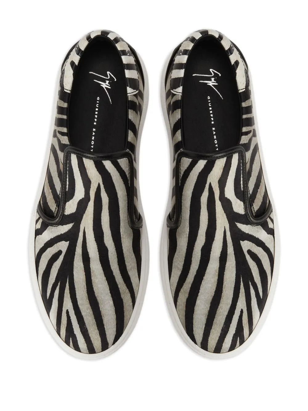 Giuseppe Zanotti Gz94 Zebra-Print Slip-On Sneakers
