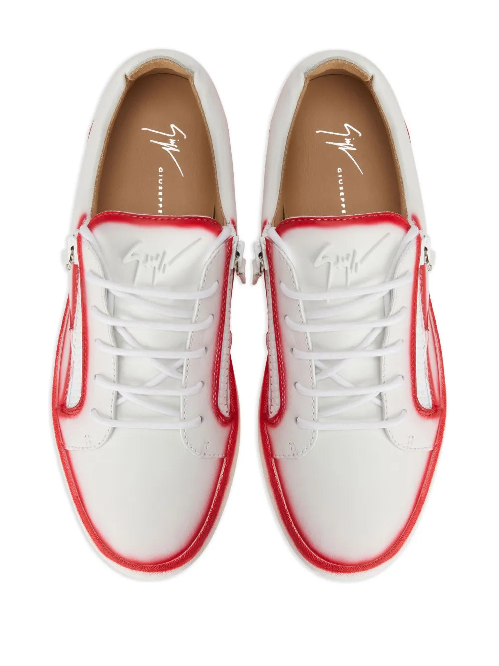 Giuseppe Zanotti Frankie Seam-Detail Double-Zip Low-Top Sneakers