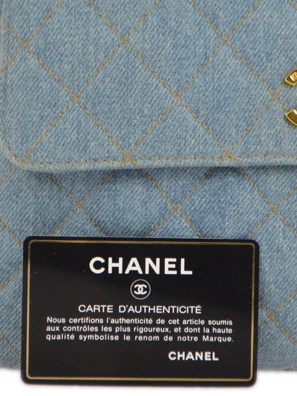 Pre-OwnedCHANEL Pre-Owned1997 small CC denim handbag