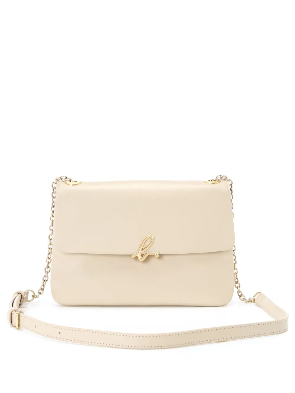 agnès b. logo-clasp leather crossbody bag