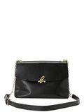 agn? b. logo-clasp leather crossbody bag