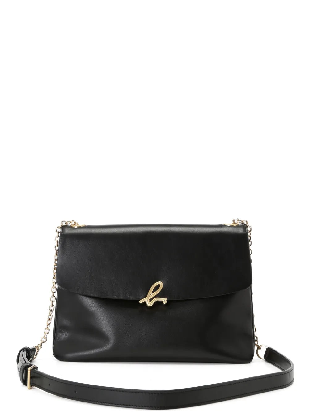 agn? b. logo-clasp leather crossbody bag