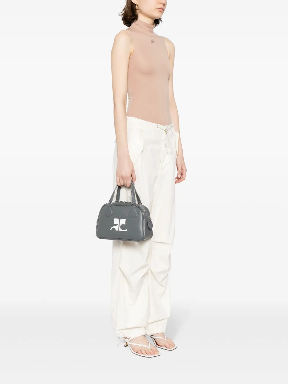 Courr?esReedition leather tote bag