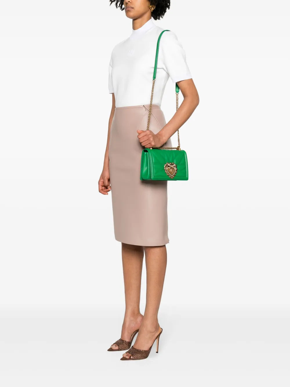 Dolce & Gabbanamedium Devotion quilted shoulder bag