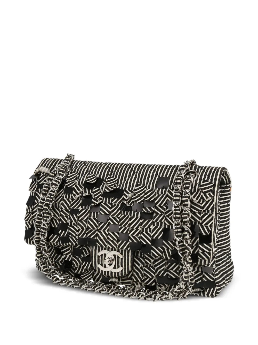 Pre-OwnedCHANEL Pre-Owned2008 Timeless striped shoulder bag