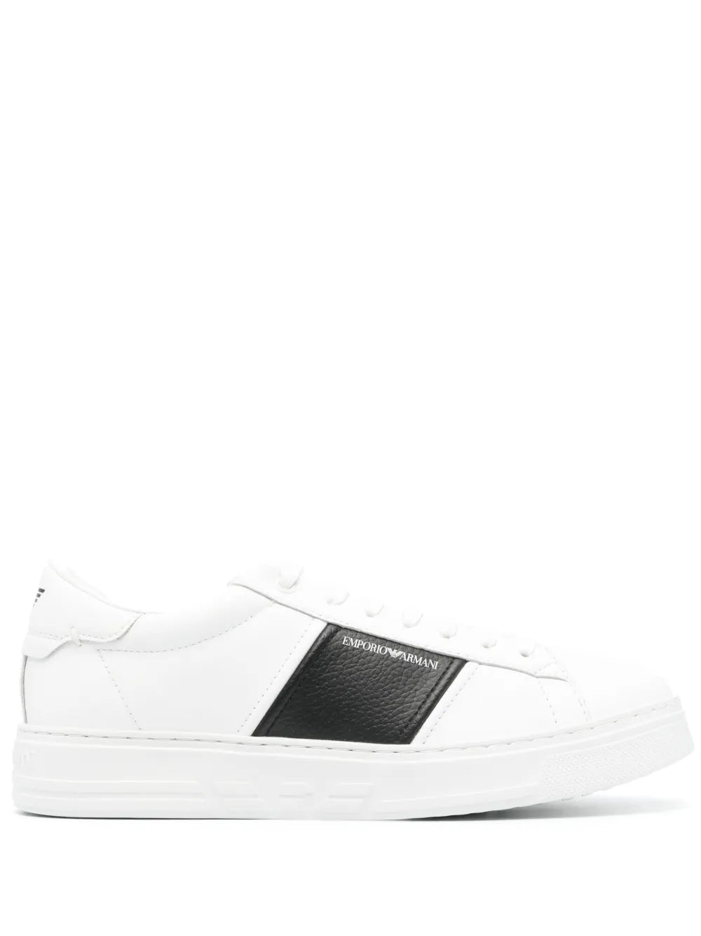 Emporio Armani Logo-Printed Leather Sneakers
