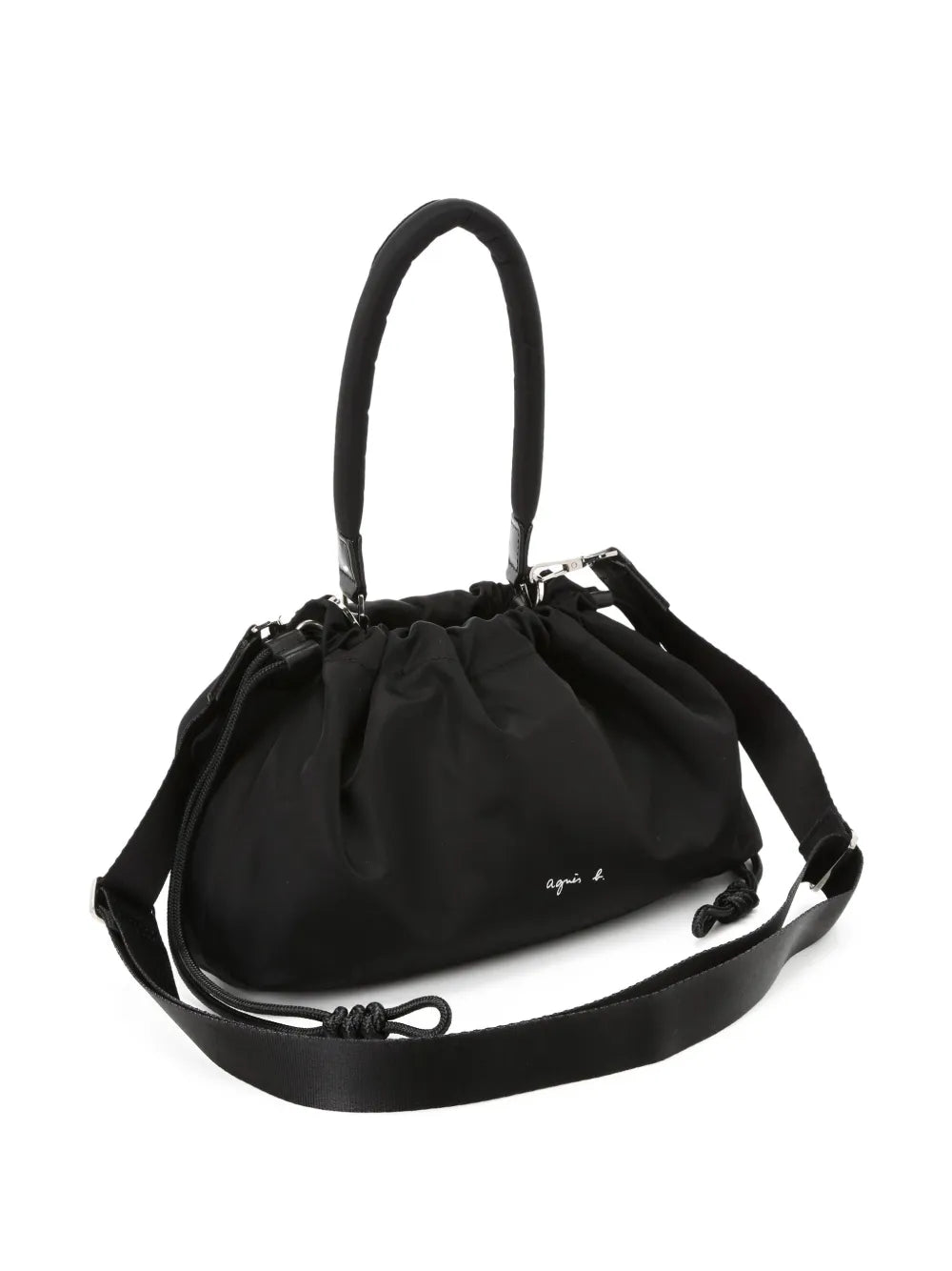 agnès b. logo-print drawstring crossbody bag