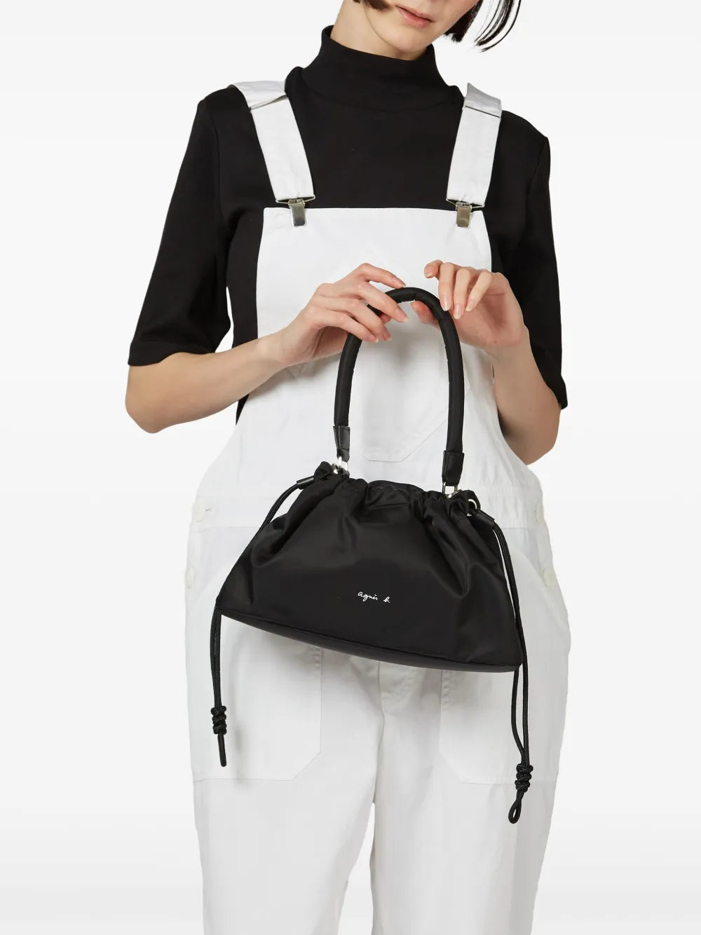 agnès b. logo-print drawstring crossbody bag