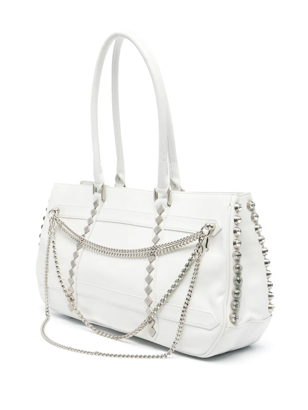 Yohji Yamamotochain-detail leather shoulder bag