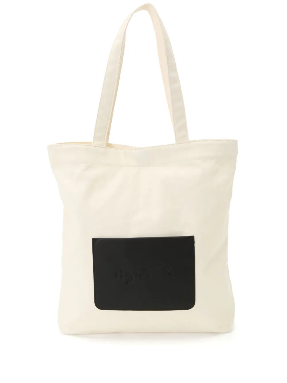 agnès b. logo-appliqué canvas tote bag