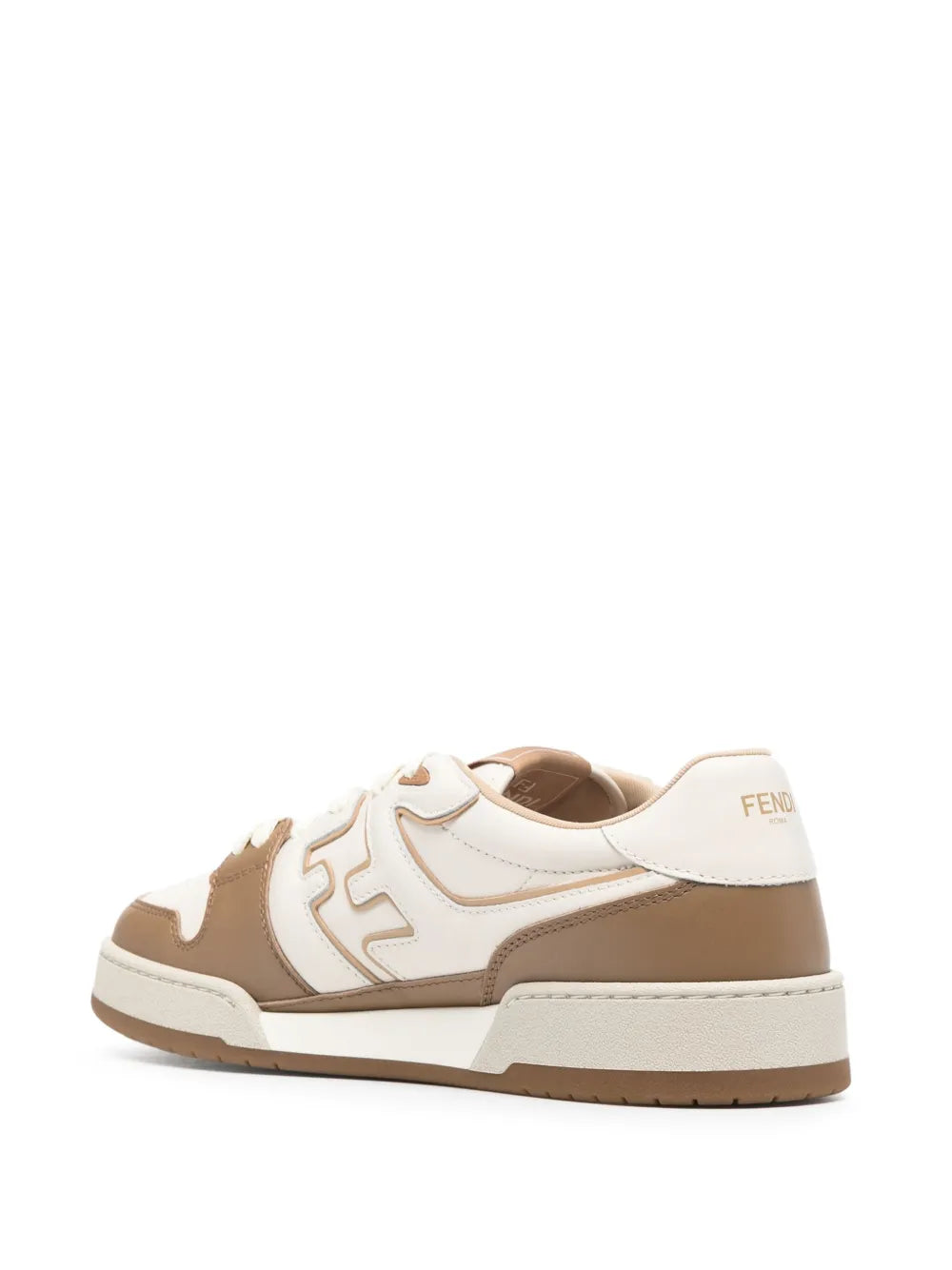 Fendi Match Ff-Appliqu Leather Sneakers