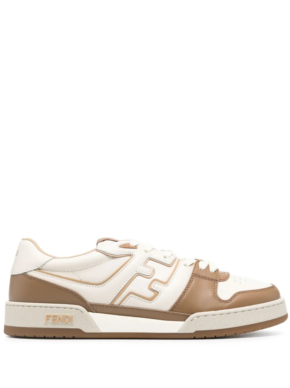 Fendi Match Ff-Appliqu Leather Sneakers