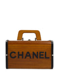 Pre-OwnedCHANEL Pre-Owned1995 logo-print wood vanity bag