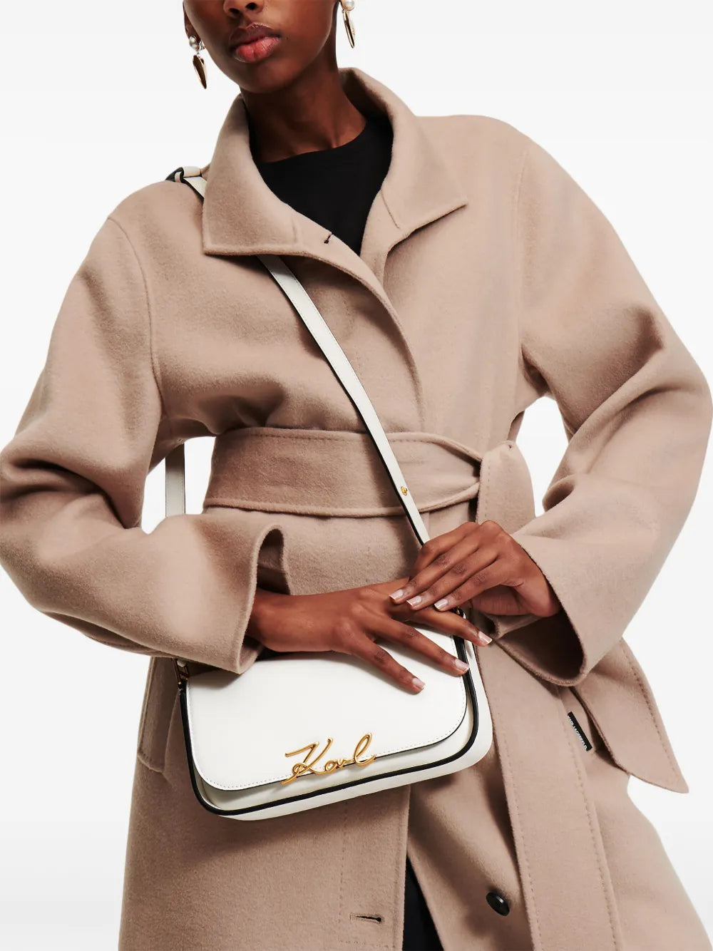 Karl LagerfeldSignature leather cross body bag
