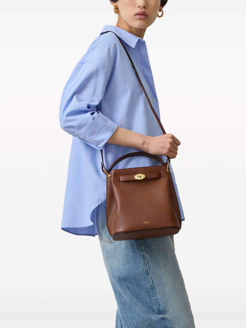 Mulberrysmall Islington leather bucket bag