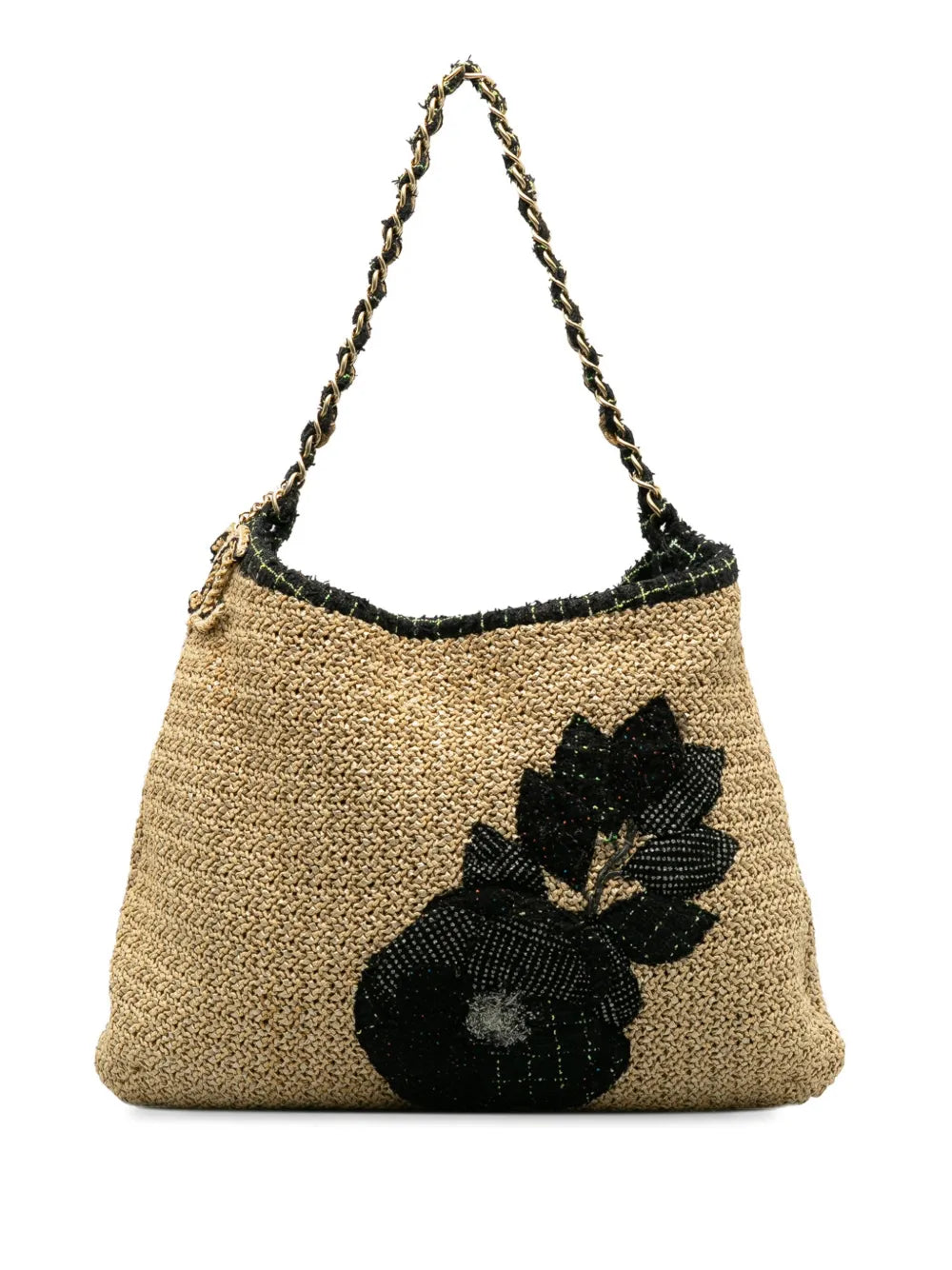Pre-OwnedCHANEL Pre-Owned2009-2010 Pre-Owned Chanel Coco Country Camellia tote bag