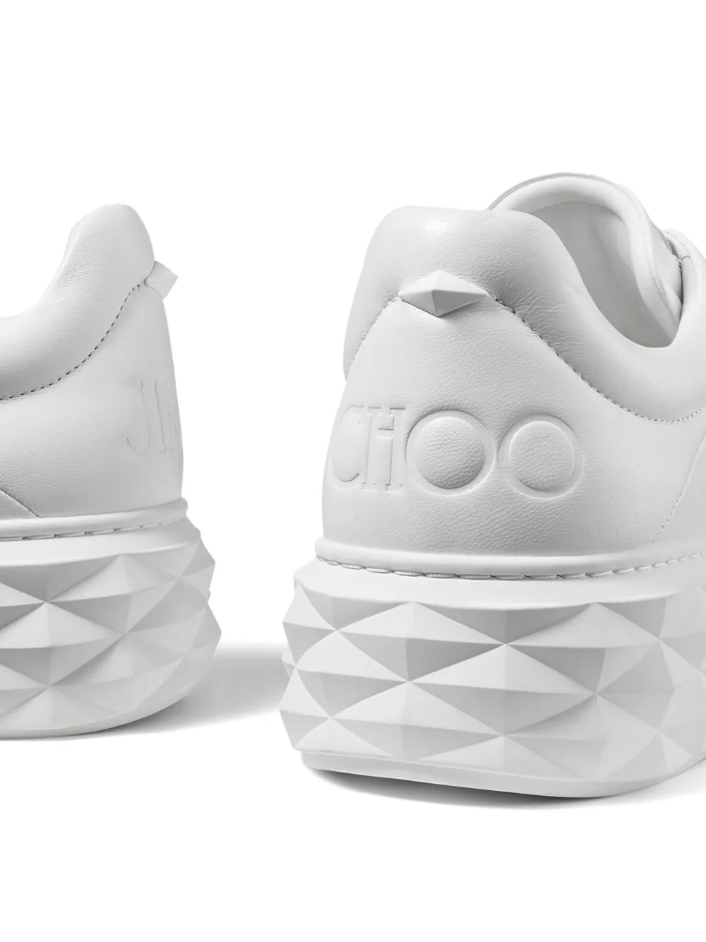 Jimmy Choo Diamond Maxi Leather Sneakers