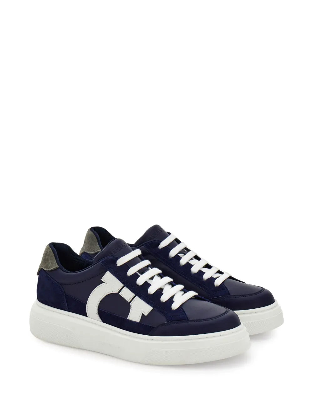 Ferragamo Gancini Leather Sneakers