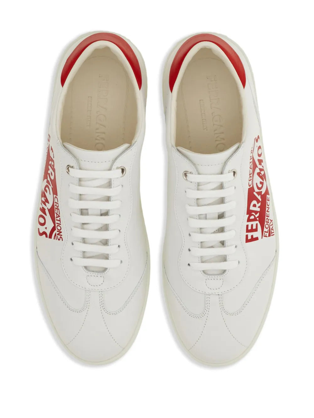 Ferragamo Venna-Logo Leather Sneakers