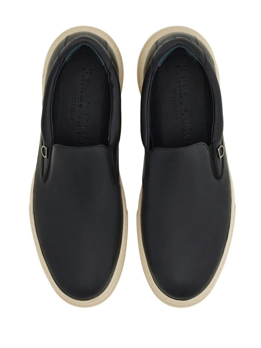 Ferragamo Gancini-Plaque Leather Sneakers