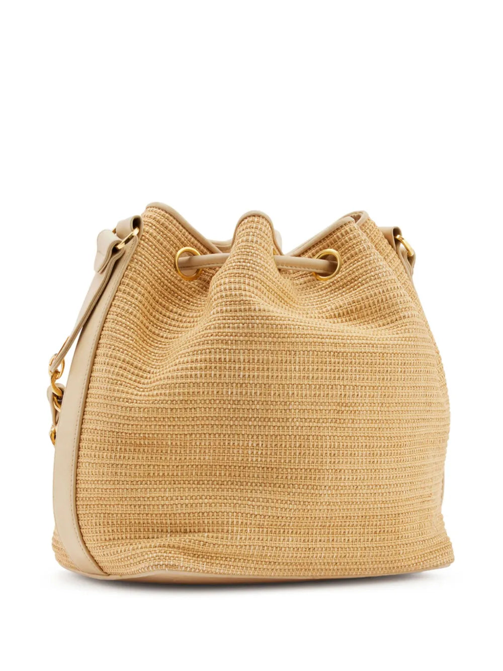 Pre-OwnedCHANEL Pre-Owned1992 drawstring raffia shoulder bag
