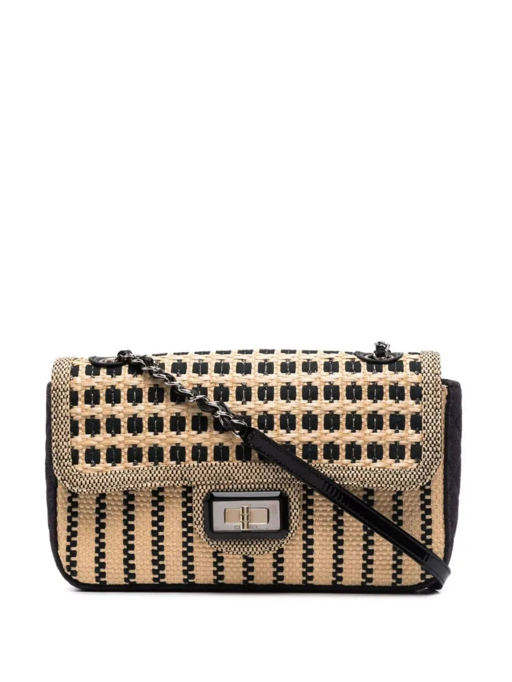 Pre-OwnedCHANEL Pre-Owned2012 Classic Flap raffia shoulder bag
