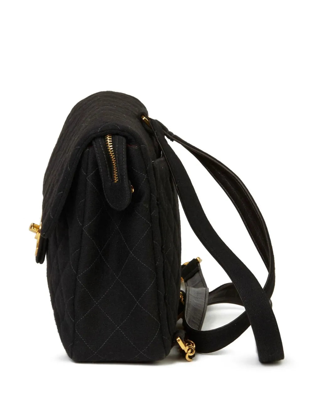 Pre-OwnedCHANEL Pre-Owned1995 Jumbo CC turn-lock flap wool backpack