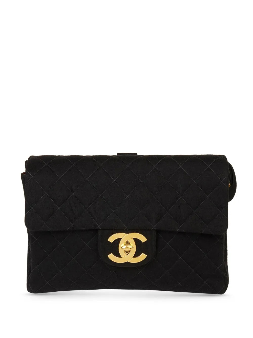 Pre-OwnedCHANEL Pre-Owned1995 Jumbo CC turn-lock flap wool backpack