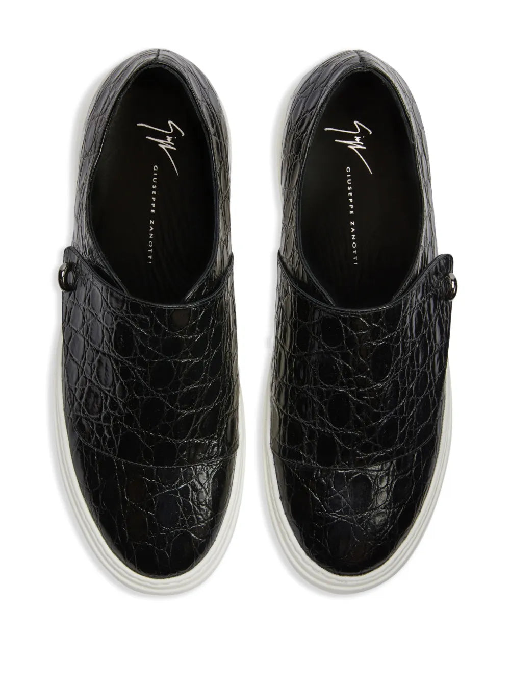 Giuseppe Zanotti Gz Mike Crocodile-Embossed Monk Sneakers