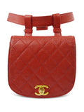Pre-OwnedCHANEL Pre-Owned1990 CC turn-lock diamond-quilted belt bag