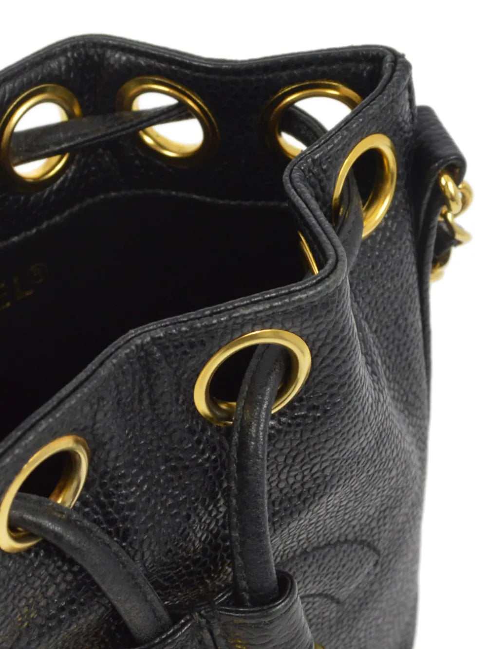 Pre-OwnedCHANEL Pre-Owned1990-2000 CC stitch drawstring bucket shoulder bag