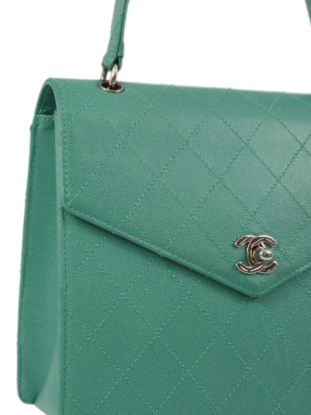 Pre-OwnedCHANEL Pre-Owned1998 CC turn-lock diamond-quilted handbag