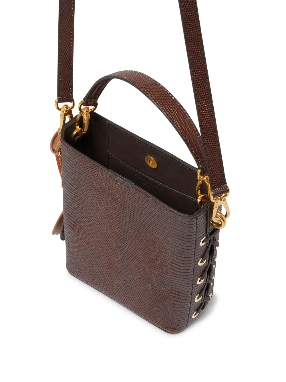 Stella McCartneylogo-charm faux-leather bucket bag