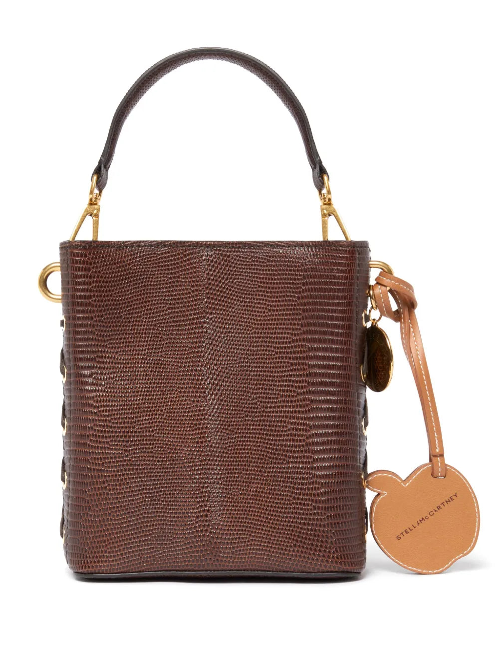 Stella McCartneylogo-charm faux-leather bucket bag