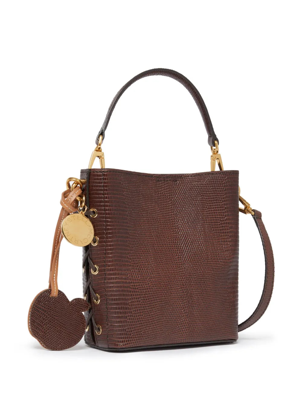 Stella McCartneylogo-charm faux-leather bucket bag