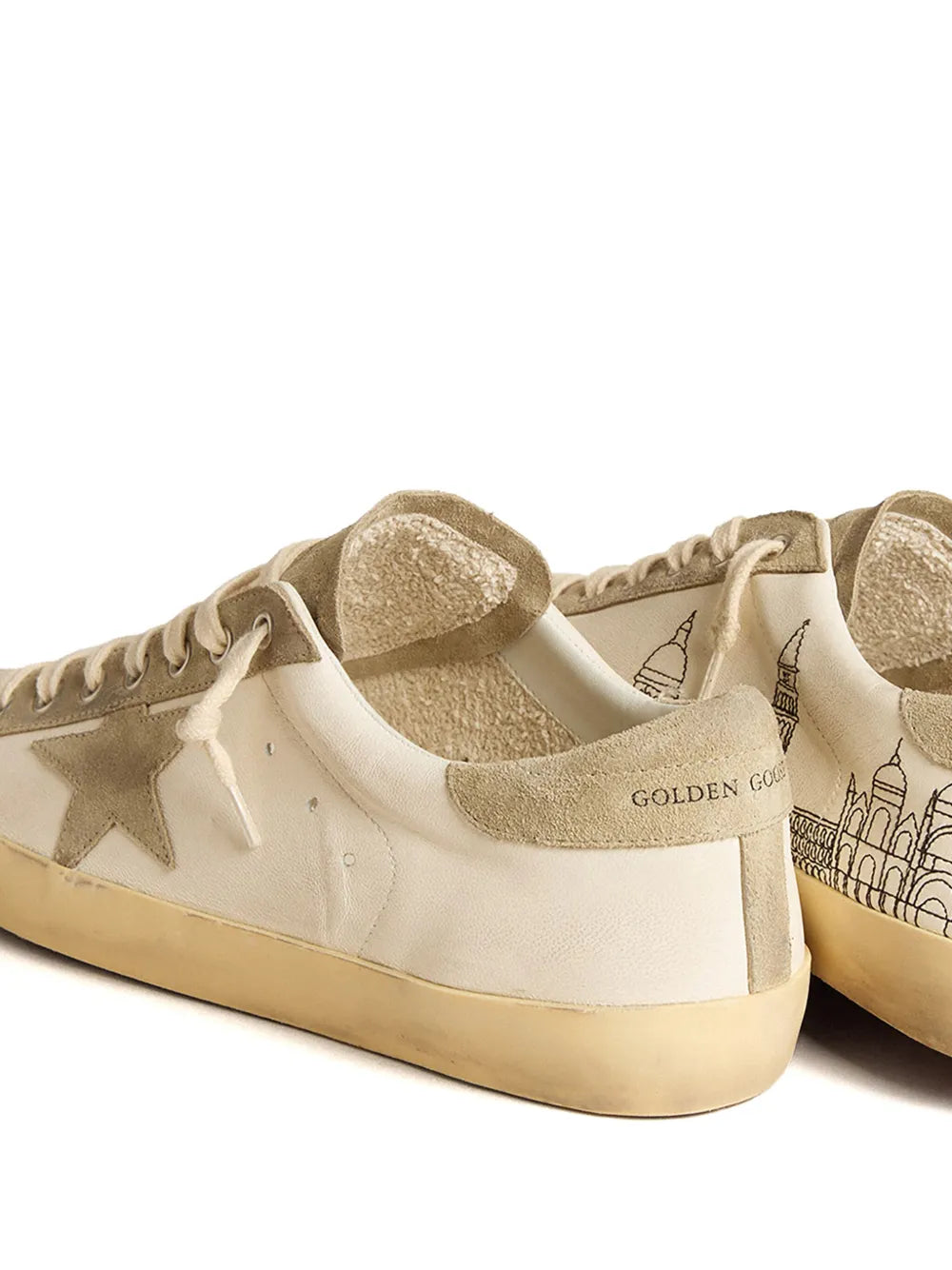 Golden Goose Super Star Panelled Lace-Up Sneakers