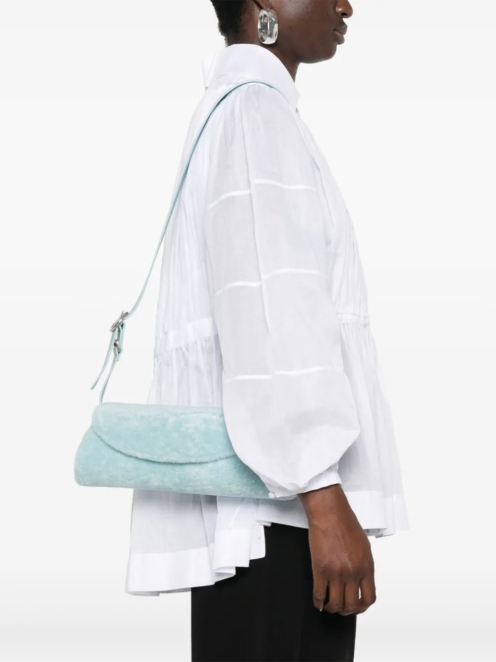 Jil Sandersmall Cannolo shearling shoulder bag
