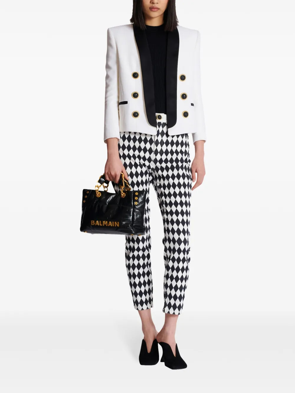 Balmainsmall 1945 Soft leather tote bag