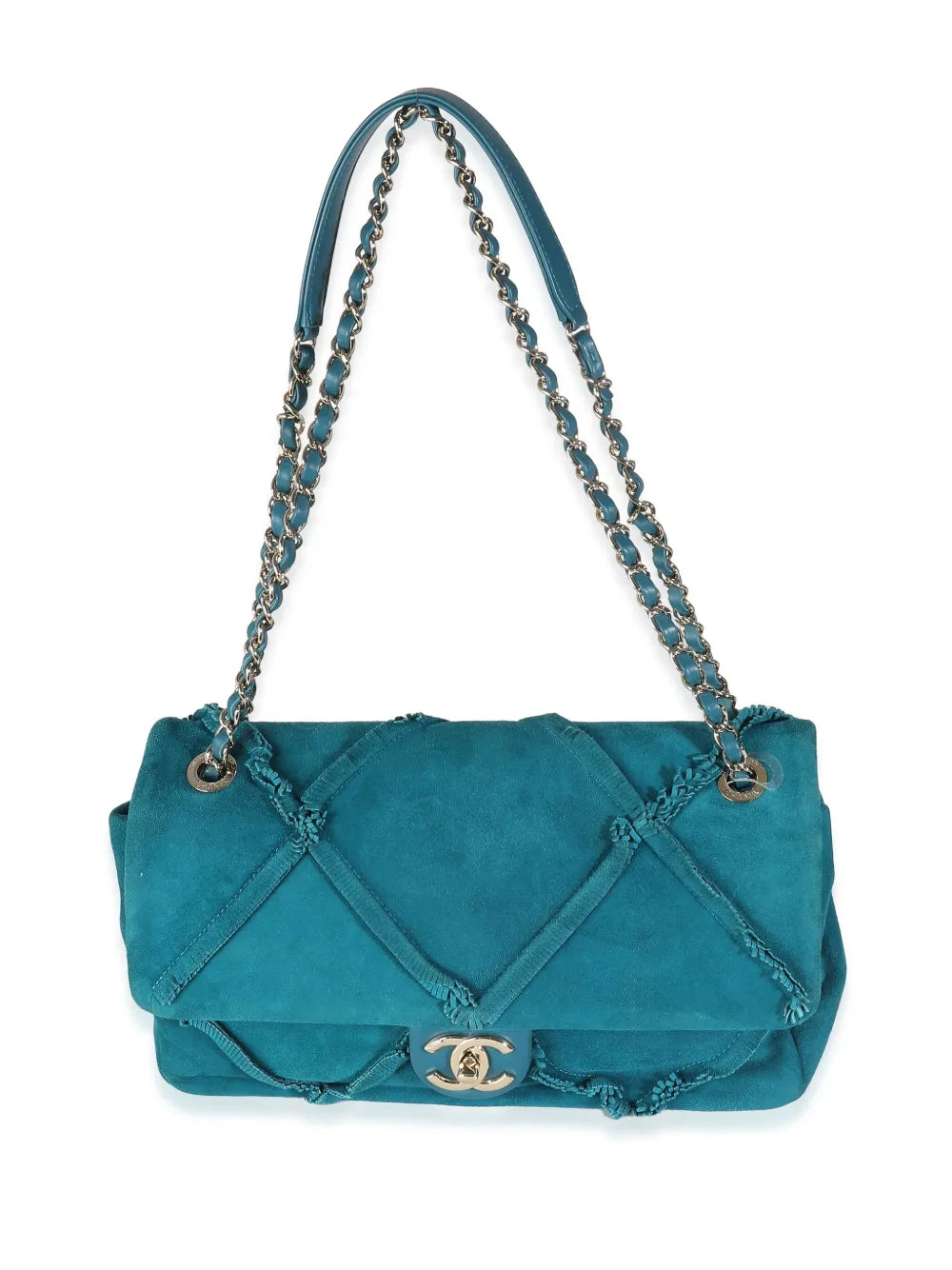 Pre-OwnedCHANEL Pre-Owned2019 medium Diamond Fringe flap shoulder bag
