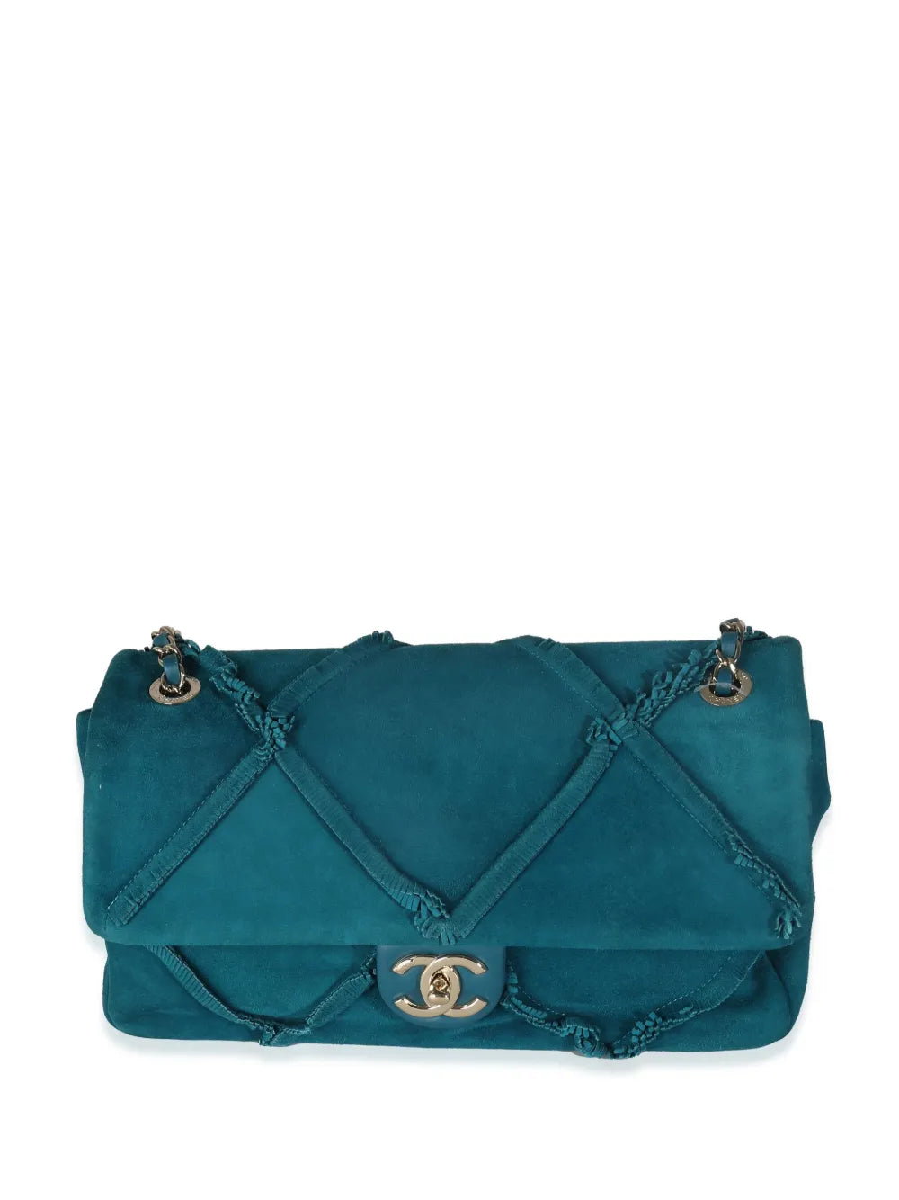 Pre-OwnedCHANEL Pre-Owned2019 medium Diamond Fringe flap shoulder bag