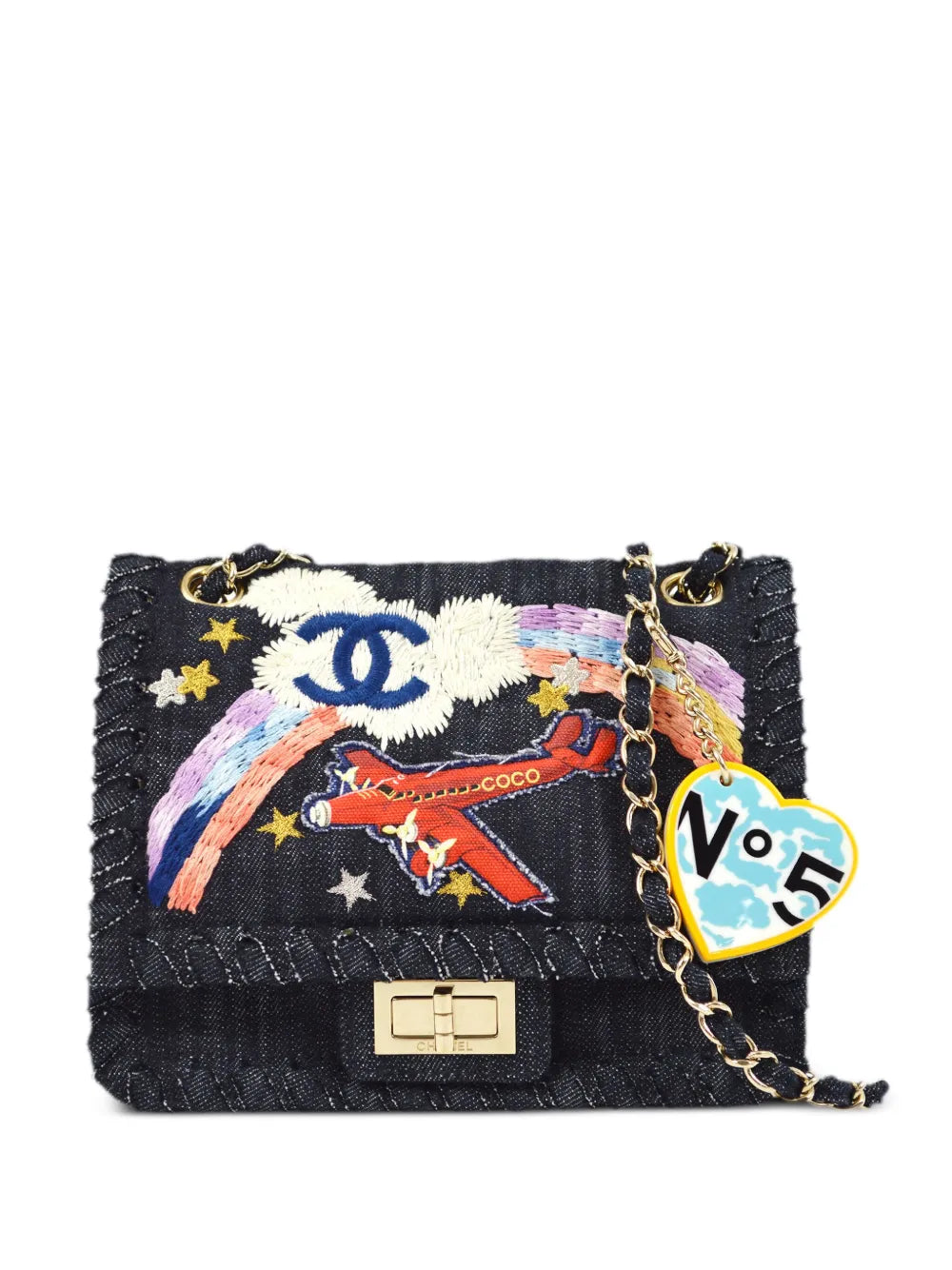 Pre-OwnedCHANEL Pre-Owned2006 2.55 Night Flight shoulder bag