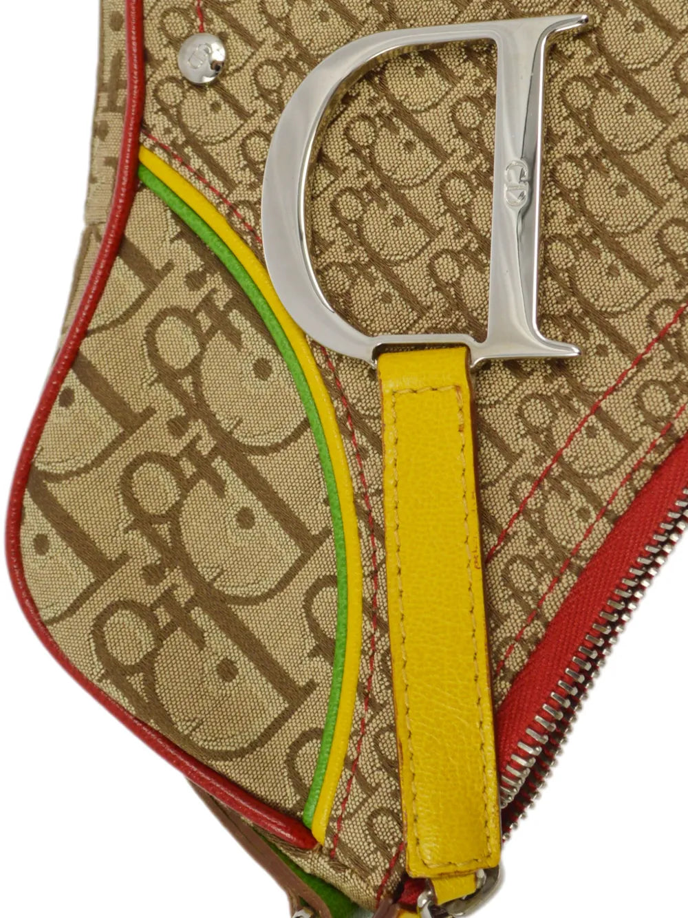 Pre-OwnedChristian Dior Pre-Owned2004 Rasta Oblique Saddle shoulder bag