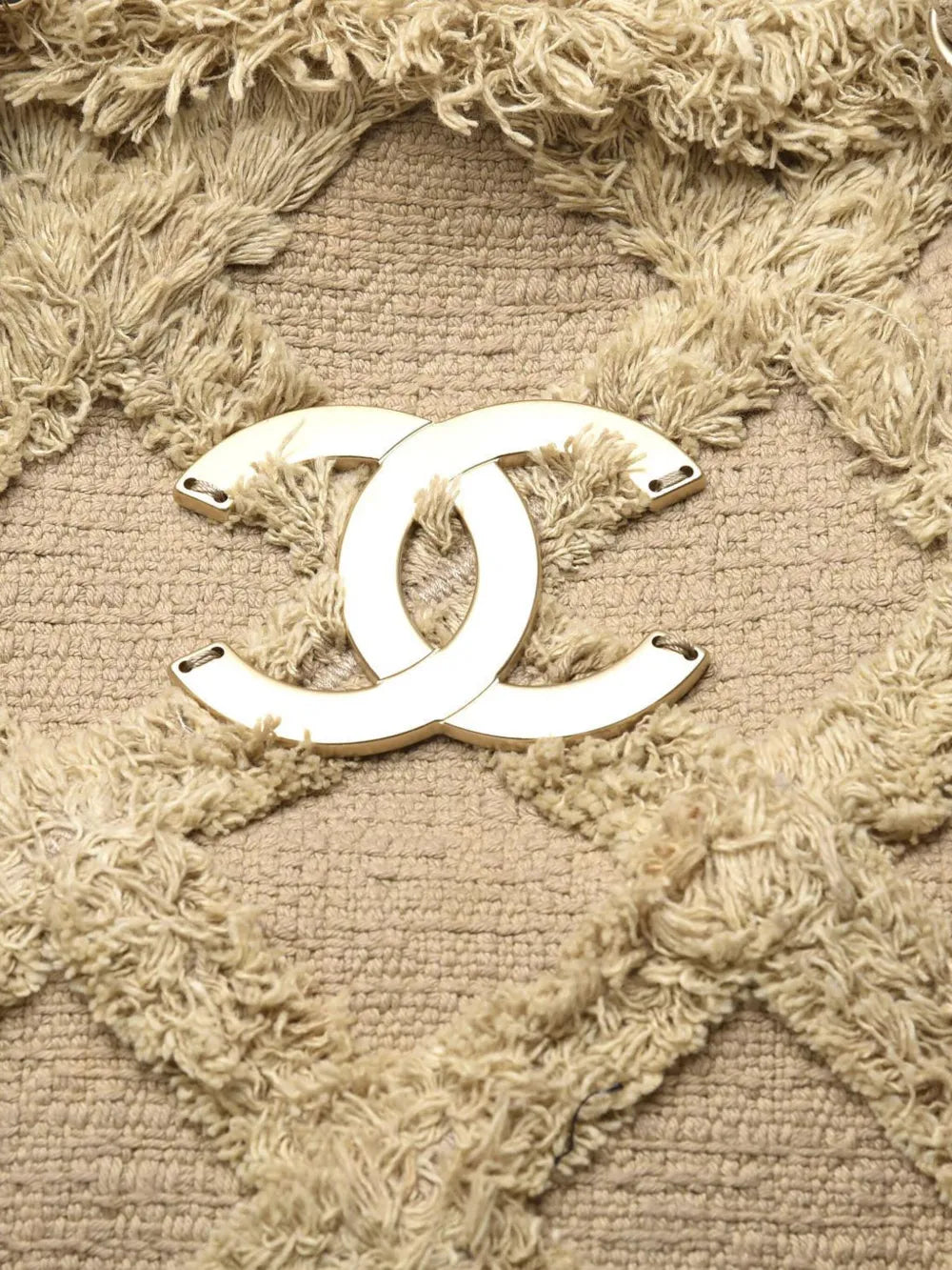 Pre-OwnedCHANEL Pre-OwnedCC tweed tote bag