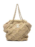 Pre-OwnedCHANEL Pre-OwnedCC tweed tote bag