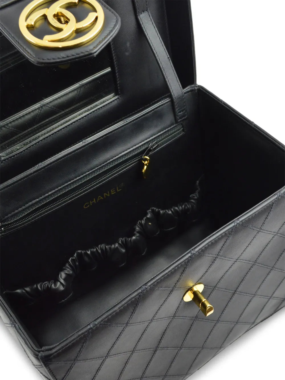 Pre-OwnedCHANEL Pre-Owned1995 CC turn-lock two-way vanity bag