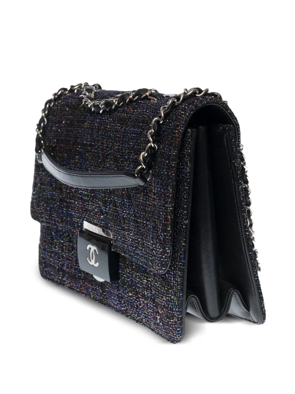 Pre-OwnedCHANEL Pre-Owned2017 Beauty Lock Flap tweed shoulder bag