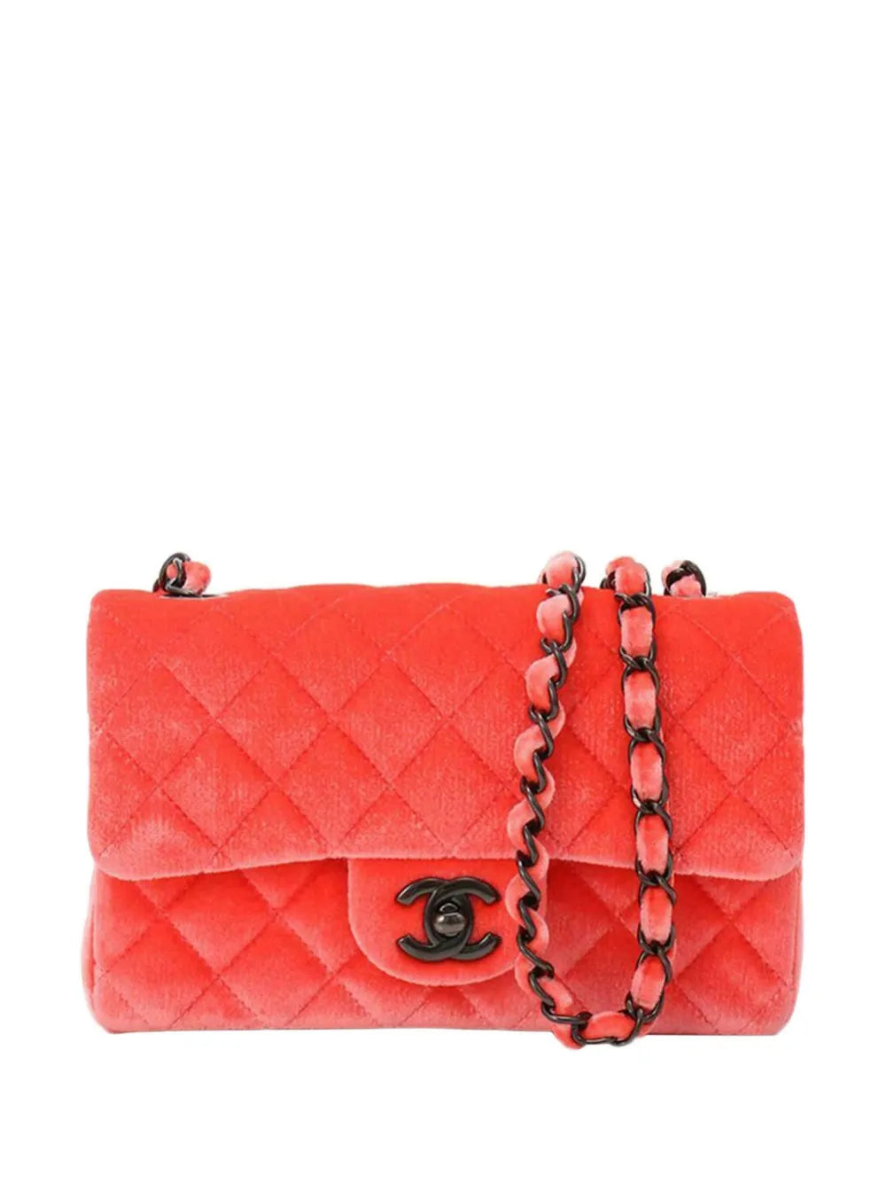 Pre-OwnedCHANEL Pre-Owned2014 Classic Flap velvet shoulder bag