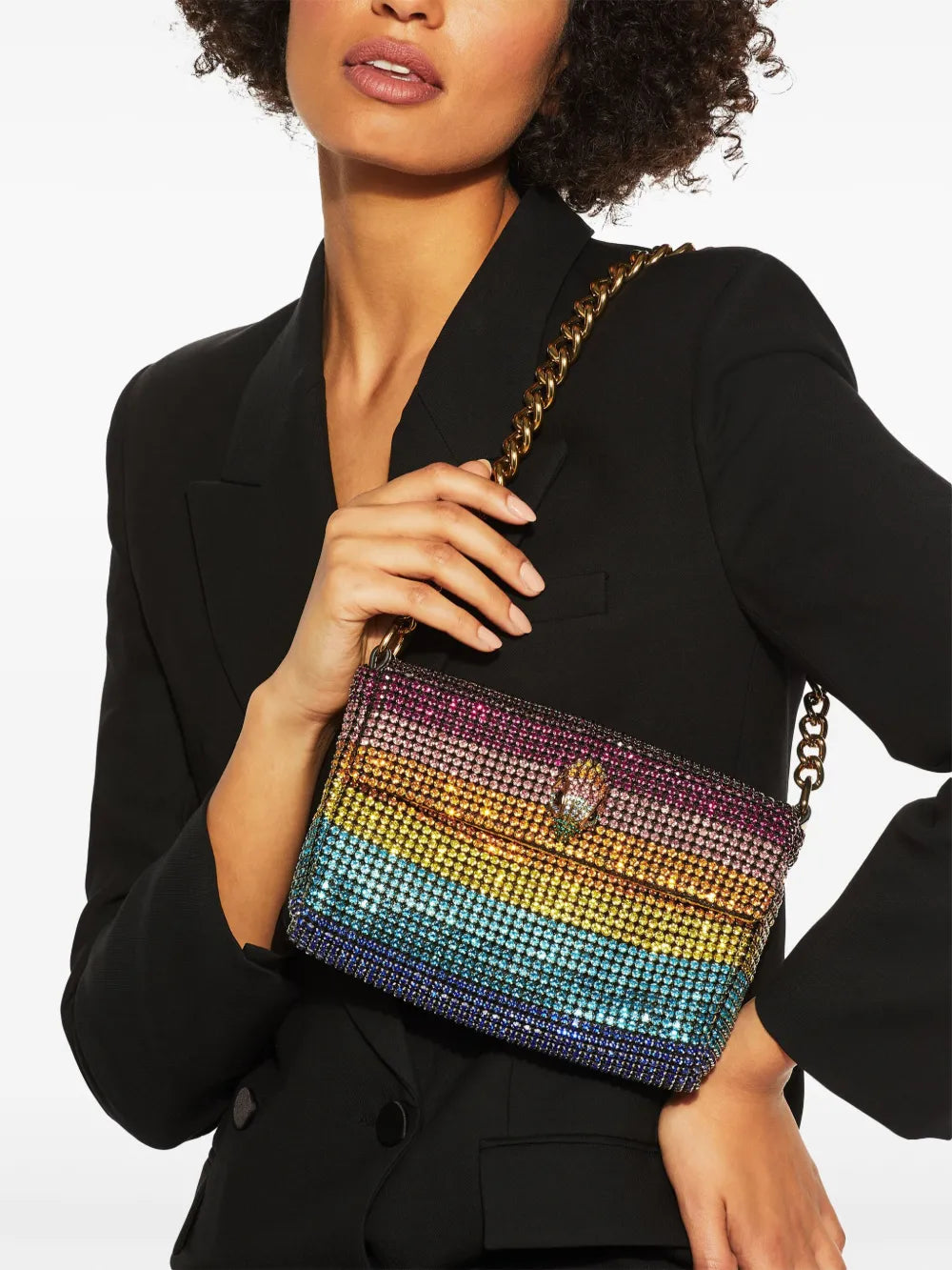 Kurt Geiger Londonsmall Party crystal-embellished bag
