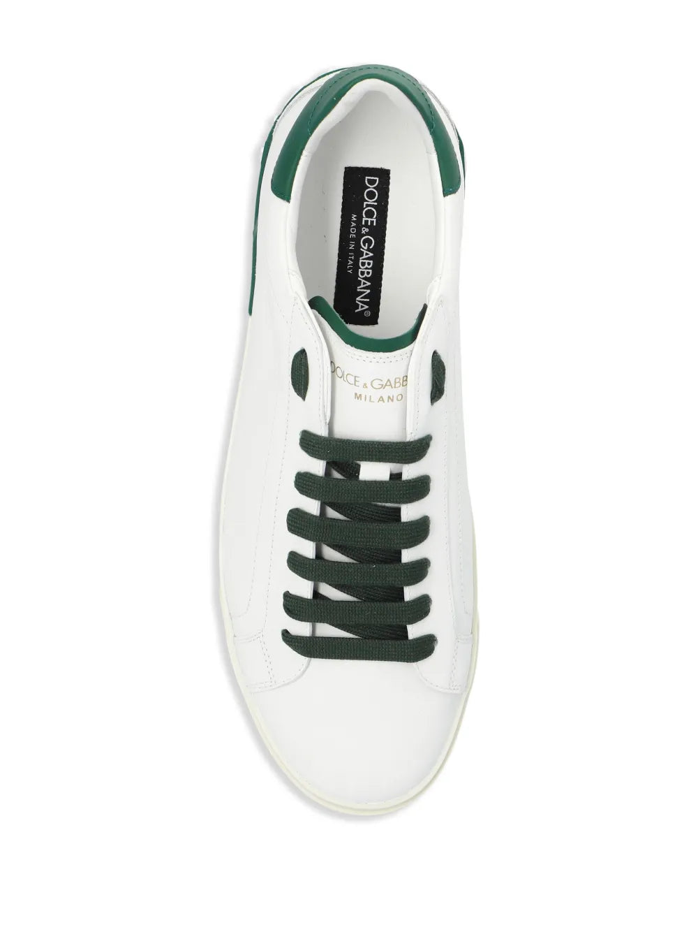 Dolce & Gabbana Portofino Leather Lace-Up Sneakers